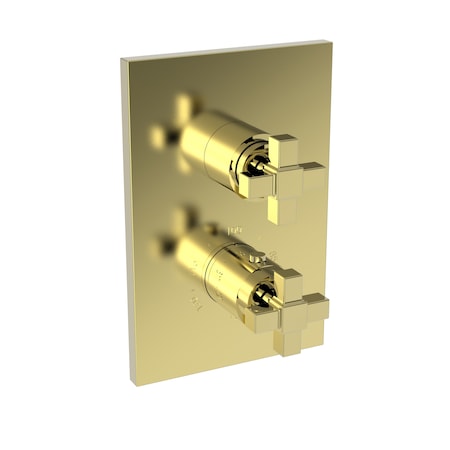 Newport Brass 1/2" Square Thermostatic Trim Plate W/ Handle Brass 3-3153TS-03N